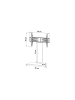 VCM  TV Standfuß Aufsatz Glas Windoxa Maxi in Schwarzglas