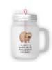 Mr. & Mrs. Panda Trinkglas Mason Jar Wombat mit Spruch in Transparent