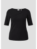 s.Oliver BLACK LABEL T-Shirt kurzarm in Schwarz