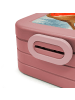 Mr. & Mrs. Panda Snackbox Rotkehlchen Schlitten Design mit Spruch in Rot Pastell