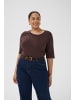 KAFFE curve Strickpullover KClizzy Regular fit in Seal Brown/Chalk Contrast