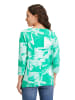 Betty Barclay Sweatshirt mit Rippenstruktur in Green/Petrol