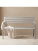 home24 home24 Gartenbank Silber - Stahl pulverbeschichtet - 128 x 81 x 56 cm in Silber