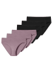 Schiesser Slip 6er Pack in Schwarz/Lila