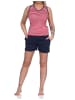NORMANN ärmellose shorty Schlafanzug Top Anker - 73031 in rot