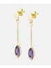 Vanlere Ohrhänger aus 375 Gelbgold mit Amethyst