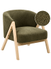 Beliani Sessel SKEI in Grün/Braun - (W) 67 x (H) 69 x (L) 66 cm