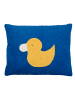 Efie Kissen blau, Ente, Made in Germany, Größe: ca. 37 x 30 cm
