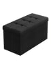 SONGMICS Sitzbank Minota in Schwarz - (B)76 x (H)38 x (T)38 cm