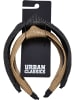 Urban Classics Urban Classics Unisex Braid Bast Headband 2-Pack in black/beige
