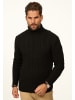 DAILY COTTON Strickpullover - als Grobstrick Pulli mit Zopfmuster für Herren in Black