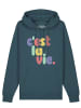 wat? Apparel Sweatshirt c'est la vie in Petrol