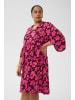 KAFFE curve Kleid KCisma A-shape in Carbernet/Pink Flowers