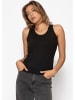 SASSYCLASSY Tank Top mit Ausschnitt in Schwarz