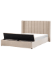 Beliani Doppelbett NOYERS in Beige - (W) 210 x (H) 132 x (L) 247 cm