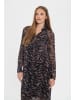 SAINT TROPEZ Kleid NestaSZ Lockere Passform in Black Shifted Strokes