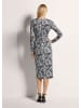 MADELEINE Wickelkleid mit taillierter Silhouette in schwarz / wollweiß
