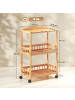 HOMCOM Küchenwagen-53L x 30,5B x 83H cm-Naturholz