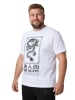 Men Plus Kurzarm T-Shirt in schneeweiß