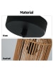 ZMH Pendelleuchte 1-flammige E27 in schwarz Lange Laterne Design Vintage Rattan