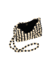 IZIA Damen Tasche Aus Perlen in Beige Mehrfarbig