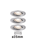 paulmann EBL Nova mini Coin rund schwenkbar LED 3x4W 310lm Eisen gebürstet