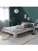 Homestyle4u Holzbett 120x200 mit Lattenrost in Weiß