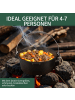 Home Nature Wohnkonzept Gusseisen Topf 4.5L Dutch Oven 4-teilig in Schwarz ⌀25 cm