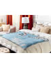 Beliani Kuscheldecke LIMGHA in Blau/Grün/Grau - (W) 130 x (H) 1 x (L) 170 cm
