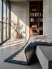 KADIMA DESIGN Teppich Wolle für Fußbodenheizung DARENT modern Wohnzimmer in Petrol