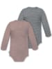 Normani Outdoor Sports 2er Pack Baby Merino Body Langarm Auckland in Rosa/Grau