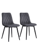 relaxdays 2 x Esszimmerstuhl in Anthrazit - (B)43 x (H)86 x (T)53,5 cm
