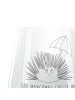 Mr. & Mrs. Panda Deko Glas Seeigel mit Spruch in Transparent