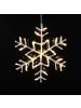 MARELIDA LED Schneeflocke Fensterdeko auch für Außen D: 40cm in transparent