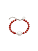PURELEI Armband Red Achat Pearl Silber