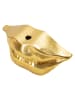 Mauro Ferretti Goldene Harzvase in Lippenform, 23 x 8 x 12 cm