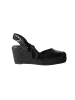 KOROSHI Sandalen mit hohem Ledereffekt in Schwarz