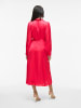 Vila Kleid mit V-Ausschnitt in Viva Magenta