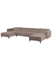 Beliani 3-tlg Modulsofa ABERDEEN in Beige/Schwarz
