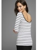 Laura Scott Langarmshirt in weiß gestreift