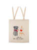 Mr. & Mrs. Panda Tote Bag Koala Künstler mit Spruch in Creme
