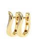 Adeliás Damen Ohrringe – Klappcreole aus 375 Gold mit Zirkonia in gold