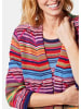 GOLDNER Kurzgröße:  Strickjacke Abstrakt gemusterte Jaquardstrickjacke in bunt