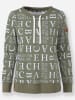 WITT WEIDEN Sweatshirt in khaki-ecru-bedruckt