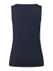More & More Stretch-Basic-Top, Vorderteil gedoppelt in marine