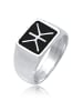 KUZZOI Ring für Herren in silber