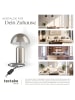 tectake Retro-Tischlampe Altea 25 x 37 cm, Nickel matt