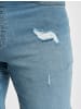 DENIM PROJECT Jeans-Shorts in clearblue washed destroy