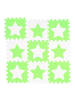 relaxdays 36x Puzzlematte "Sterne" in Weiß/ Grün