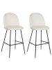 Beliani 2-tlg Barhocker ARCOLA in Weiß/Schwarz
